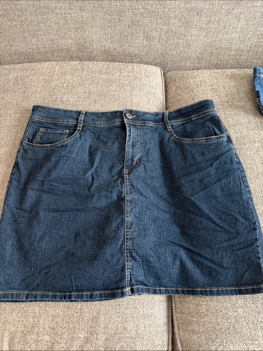 St. John's Bay Dark Blue Denim Mini Skirt